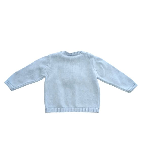Baby Blue Knit Sweater With Bunny Appliqué By Gymboree 12-18 Mos - Picture 3 of 4